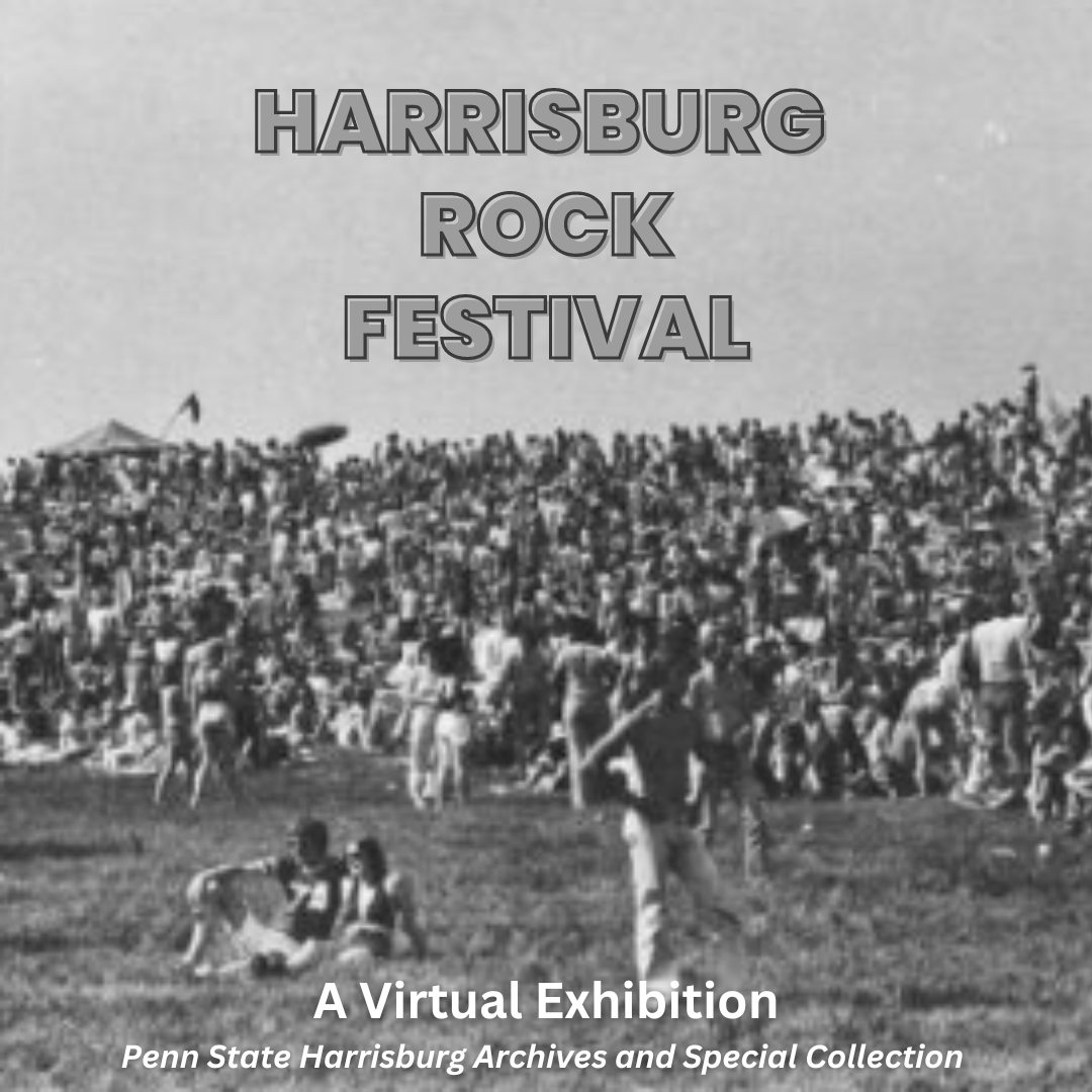 psuhbgasc's tweet photo. The Penn State Harrisburg Archives and Special Collections is proud to introduce the Rock Festival Virtual Exhibition! Click here for more information: https://t.co/eobx0przYQ https://t.co/04EAoxecr7
