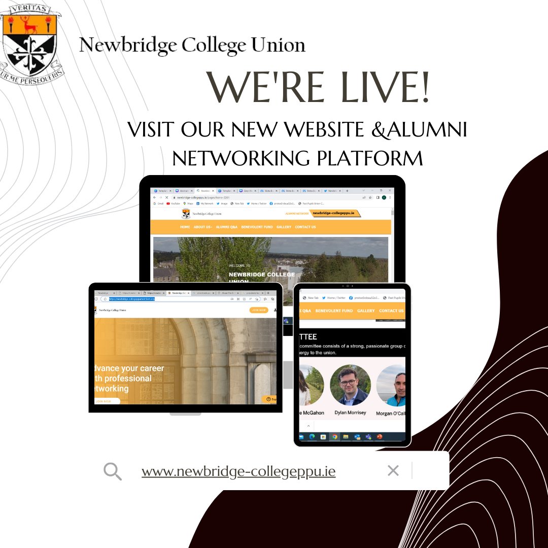 We are pleased to announce that our Newbridge College Union website is now Live! We encourage you to sign up as a member via the New Alumni Platform and be part of our growing alumni community.
Visit our website newbridge-collegeppu.ie
#pastpupils #newbridgecollege