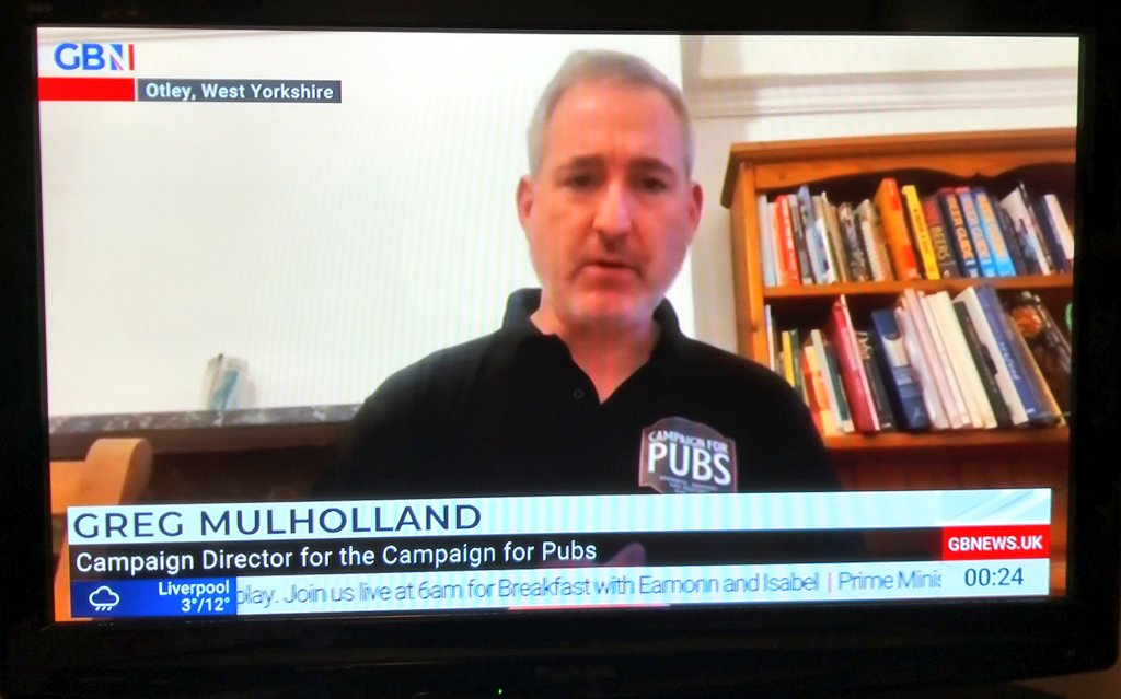 I don't often watch @GBNEWS but was glad to catch @ThePubChampion @GregMulholland1 on last night, talking to @Nigel_Farage about the closure of 150 UK pubs so far during 2023 & calling on the Government to offer more support. 
#SupportOurPubs #SaveOurPubs #SupportPubs 🍻🍺