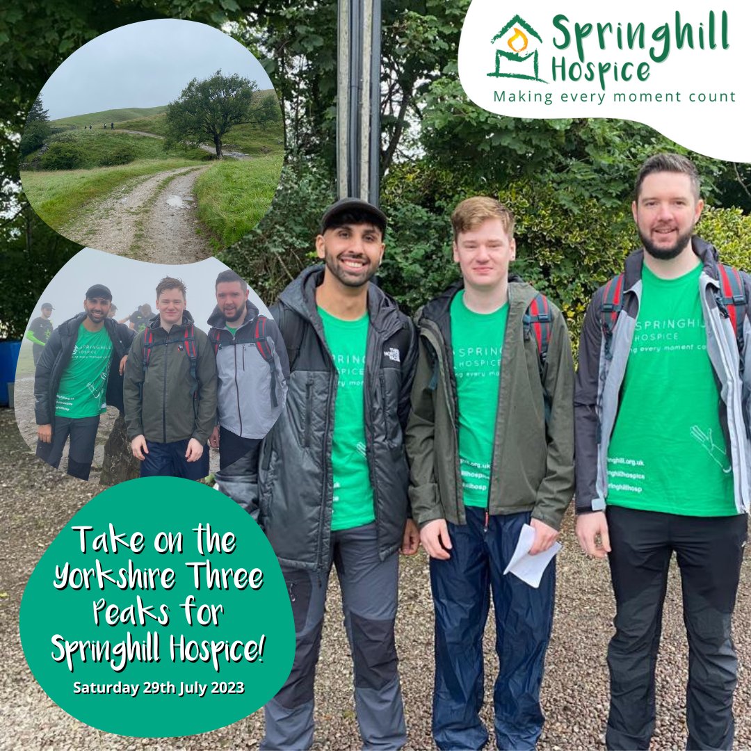 Kasim took on the Yorkshire 3 Peaks in 2022 for Springhill Hospice. 'I had such a sense of accomplishment when I completed this challenge, and I also managed to raise funds to support Springhill Hospice too.” Register for the Yorkshire Three Peaks at bit.ly/3GDzaJi