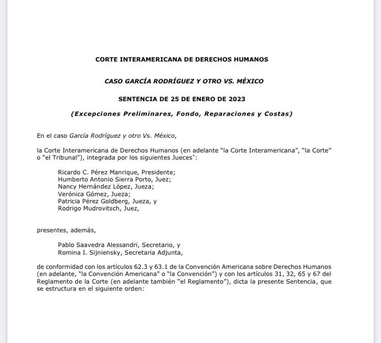 CalderonGamboa's tweet image. La @CorteIDH condena al Edo. Mexicano 🇲🇽en el caso #GarcíaRodriguez y Reyes Alpizar y por 2ª ocasión ordena:
- Dejar sin efectos la disposiciones de #ARRAIGO pre procesal
- Adecuar ordenamiento interno sobre #PRISIÓNPREVENTIVA oficiosa
- Aplicar un #ControldeConvencionalidad🧶10