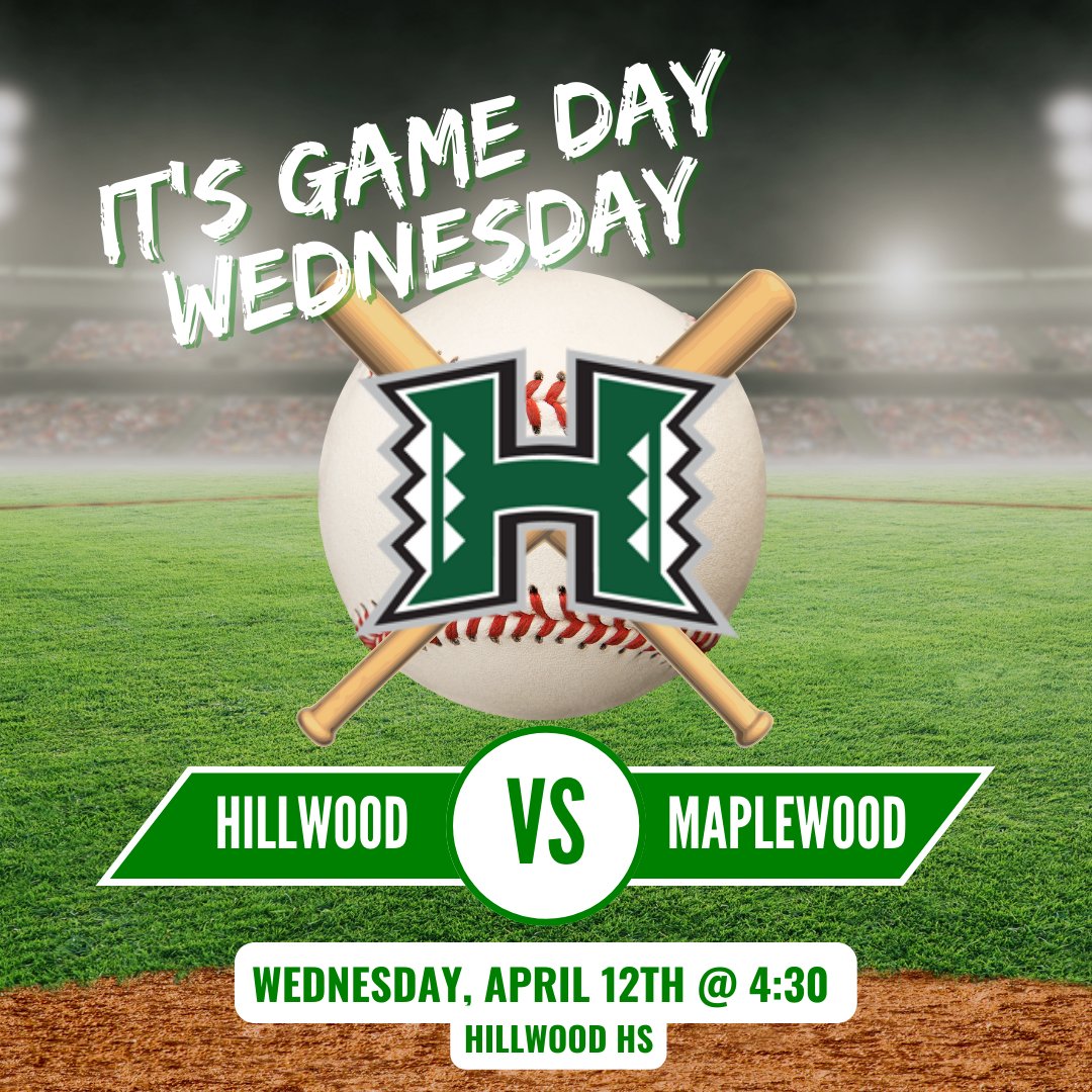 Another beautiful day for some baseball. Come out and watch Game 2 between Hillwood and Maplewood. 4:30 @ Hillwood HS!

#HillwoodHilltoppers #Baseball #BaseballLife #GameDay