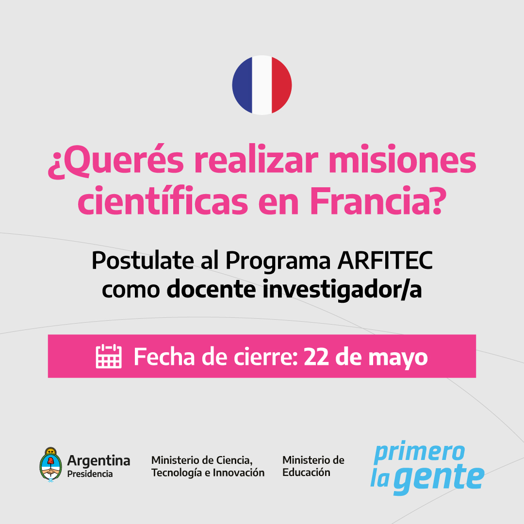 innovacionar's tweet photo. 🇦🇷🇫🇷 #ARFITEC es un programa para carreras en ingeniería que genera vínculos de cooperación entre instituciones de enseñanza superior argentinas y francesas.
🧑🎓Conocé si tu carrera califica para ser postulada y presentate con tu universidad: https://t.co/b7TA31wE5m https://t.co/Sumk4anHOV