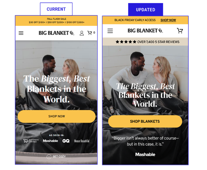 itsOddit's tweet image. Two small but important changes: 

1. Add in quantitative social proof (# of 5-star reviews)

2. Take the press logos one step further - add a quote from the article
