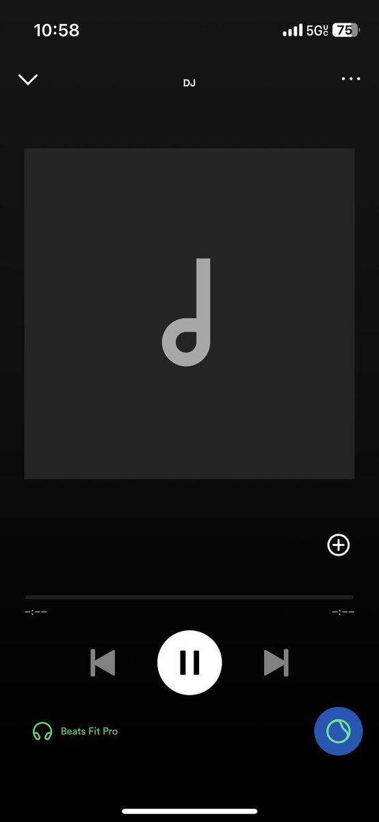 bgaskill3's tweet photo. @SpotifyCares DJ won’t work for me at all. I click on it and the AI says “Hey, what’s going on?” And then it stops playing and no music follows. https://t.co/sDYN8QkKr0