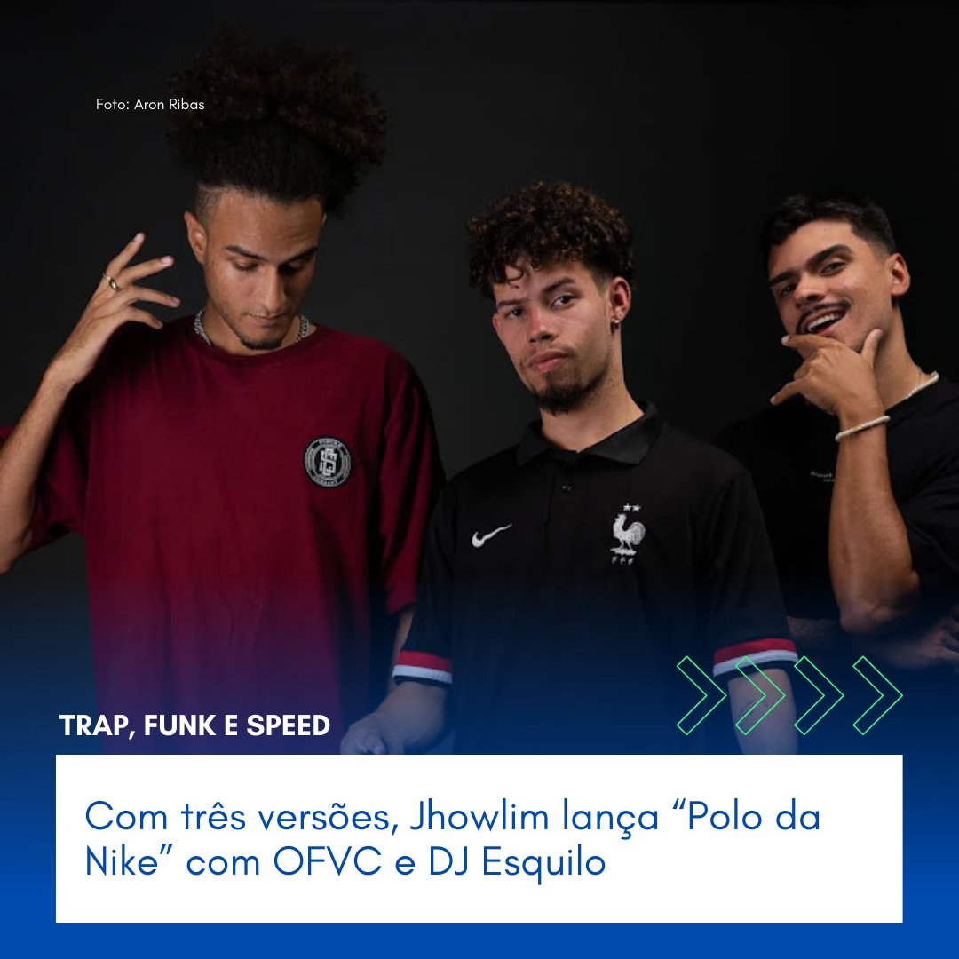 ommces's tweet photo. Com três versões, Jhowlim lança “Polo da Nike” com OFVC e DJ Esquilo
https://t.co/7fcKYiwmJZ
Foto: Aron Ribas
#polodanike #jhowlim #ofvc #djesquilo #trap #funk #speed #ommces #músicacapixaba https://t.co/atK8UJD1Fg