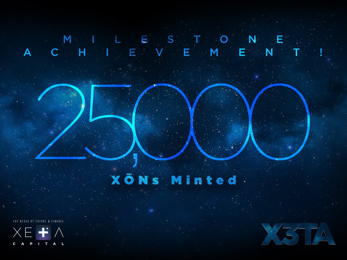 XETALLC's tweet photo. 25,000 XŌNs Minted ➕
Another Milestone Achieved🚩
Onwards and Upwards, XETA Community 🚀
#passiveincome #defi #XETAcapital #X3TA https://t.co/znqHa2f8Ix