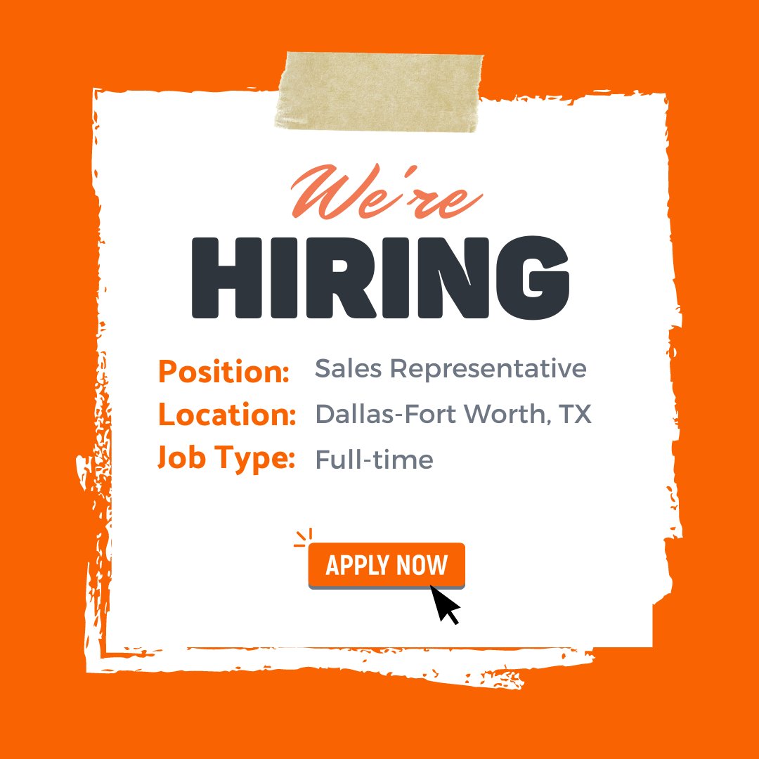 paintlineco's tweet photo. WE'RE HIRING! 🙌 We're currently looking to hire a Sales Representative located in the Dallas-Ft Worth TX area. Experience in commercial painting or in the finishing industry is a must-have! To apply, visit https://t.co/W1HvSmYO6z

#dallasftworth #dallasfortworth #applynow https://t.co/UKgaD6YNfE