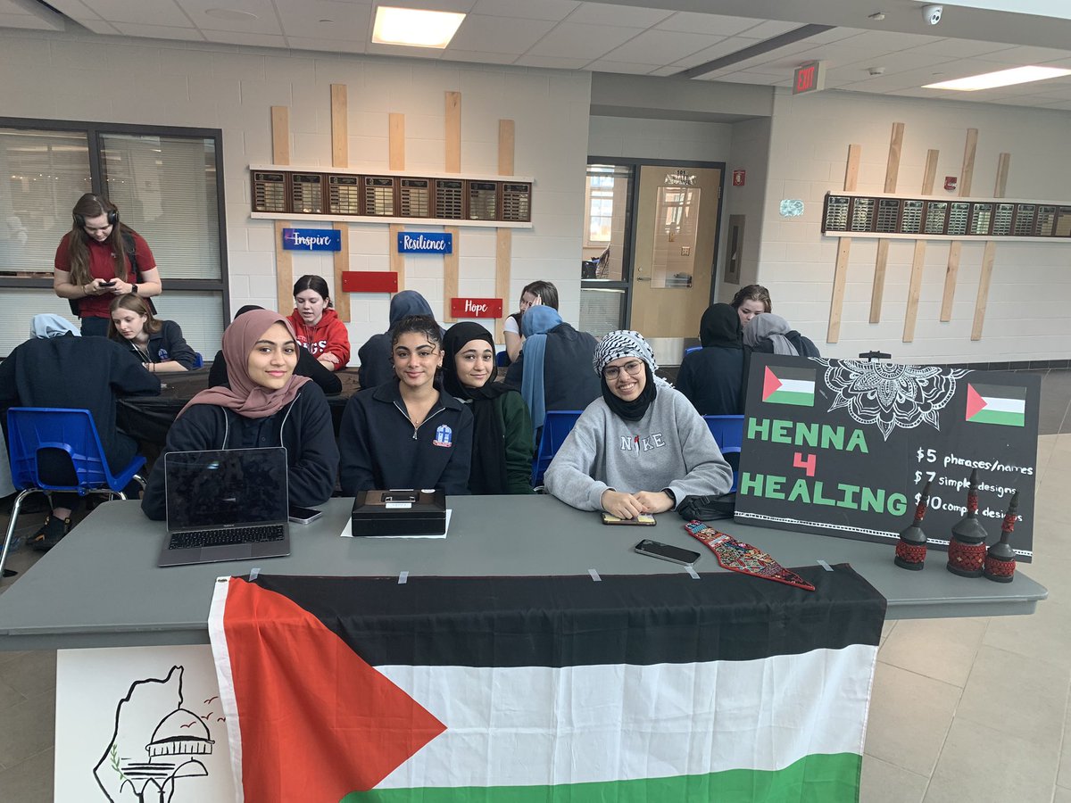 Members of our Muslim Student Association organizing #henn4healing