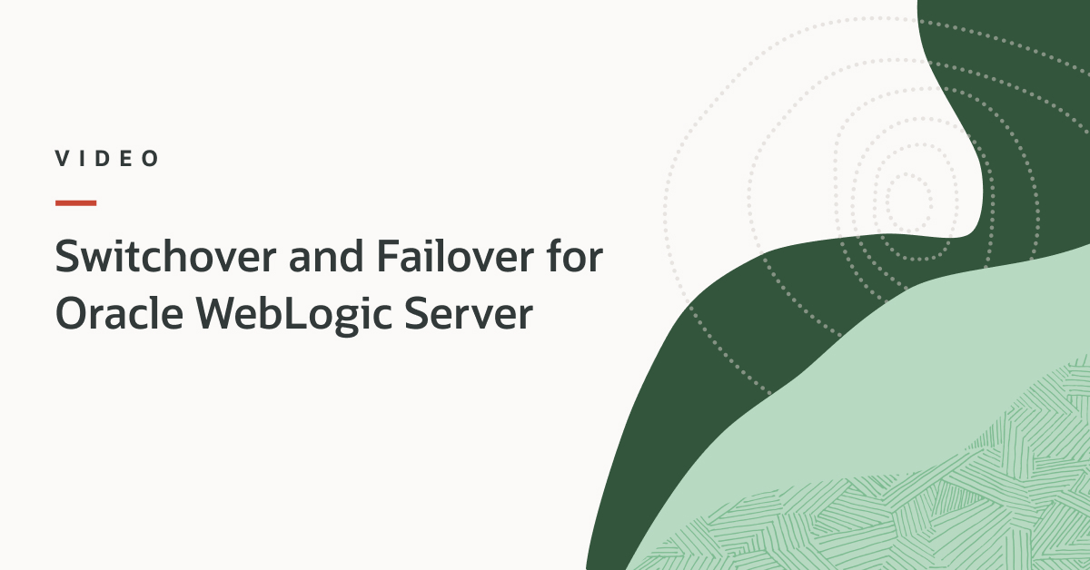 OracleCloud's tweet image. 💡 Learn how to seamlessly perform switchover and failover orchestrations for our #WebLogic application using our Full Stack Disaster Recovery. Watch the video: social.ora.cl/6015OJIJ5