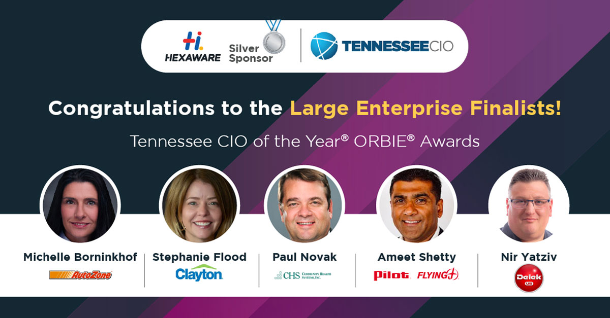 HexawareGlobal's tweet photo. Applauding the Large Enterprise Finalists at the Tennessee CIO of the Year® ORBIE® awards. https://t.co/GFYBuSCLF9
#enterprisesolutions #TennesseeCIO #ORBIE @InspireCIO https://t.co/gaFLM4ZRzH