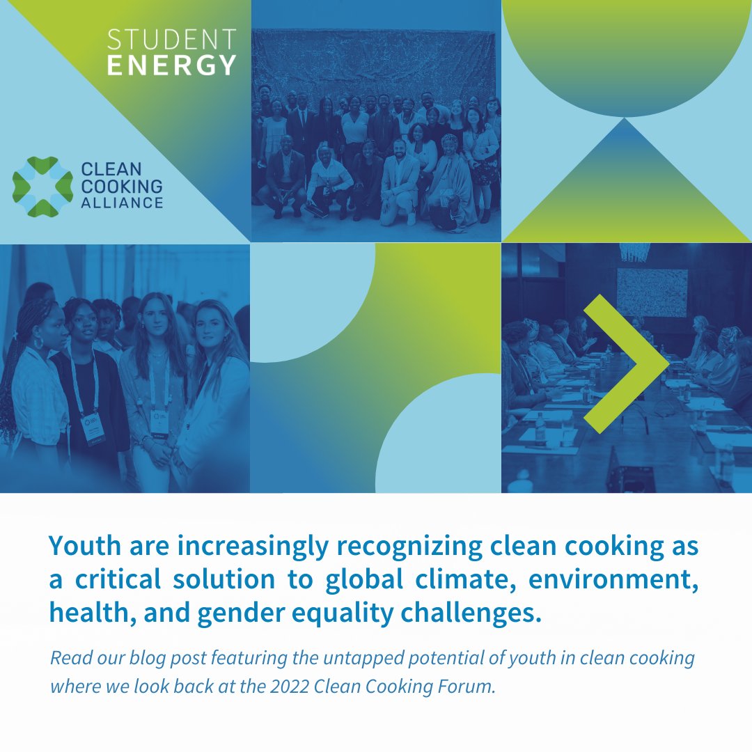 studentenergy's tweet photo. Calling all youth! Our latest blog post, co-authored with @cleancooking, highlights our youth delegation at the 2022 Clean Cooking Forum in Accra, Ghana!
📍 Read the full blog post at https://t.co/NnAPDlvEBI
#StudentEnergy #CleanCookingAlliance #CCF2022 #CCF #YouthDelegation https://t.co/XX0tmGguXK
