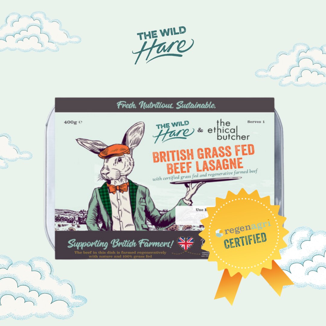 Our British Grass Fed Beef Lasagne is regenagri certified. ⭐

Want to try our lasagne for yourself?  👉 Head to our website to find your nearest stockist.

thewildharegroup.co.uk/our-meals

#RegenerativeFarming #Farming #BritishFarms #BritishBeef #regenagri