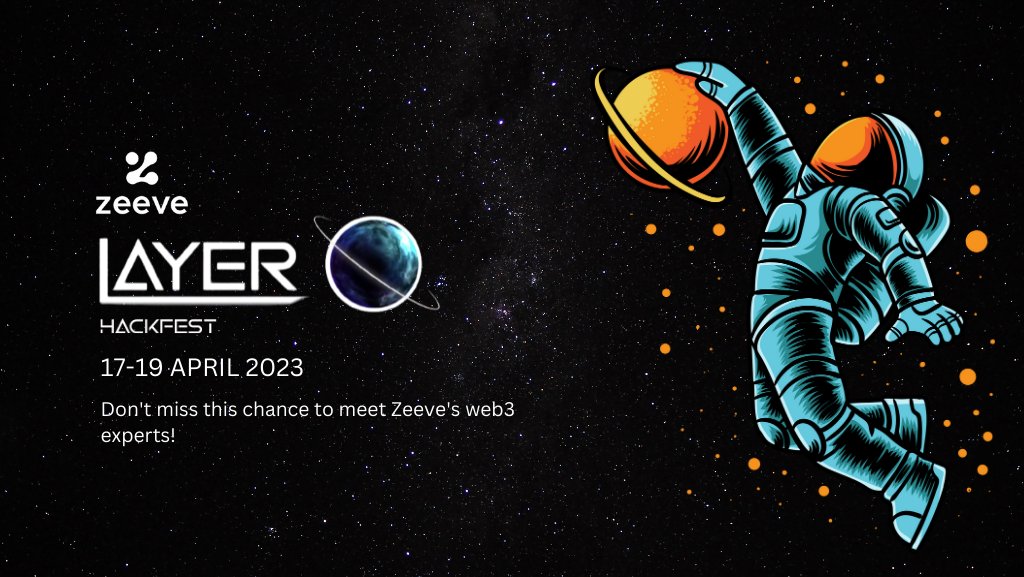 0xZeeve's tweet photo. Layer O, one of the highly anticipated hack fests by Devfolio is around the corner, and we're proud to be partnering with the hackathon.👩🏽‍💻🤖

🔗 Participate NOW:  https://t.co/ViKZRzXDno

#Layer #LayerO #Devfolio #Hackathon #Partnership #Zeeve #Chennai https://t.co/cP2qHpTmXB
