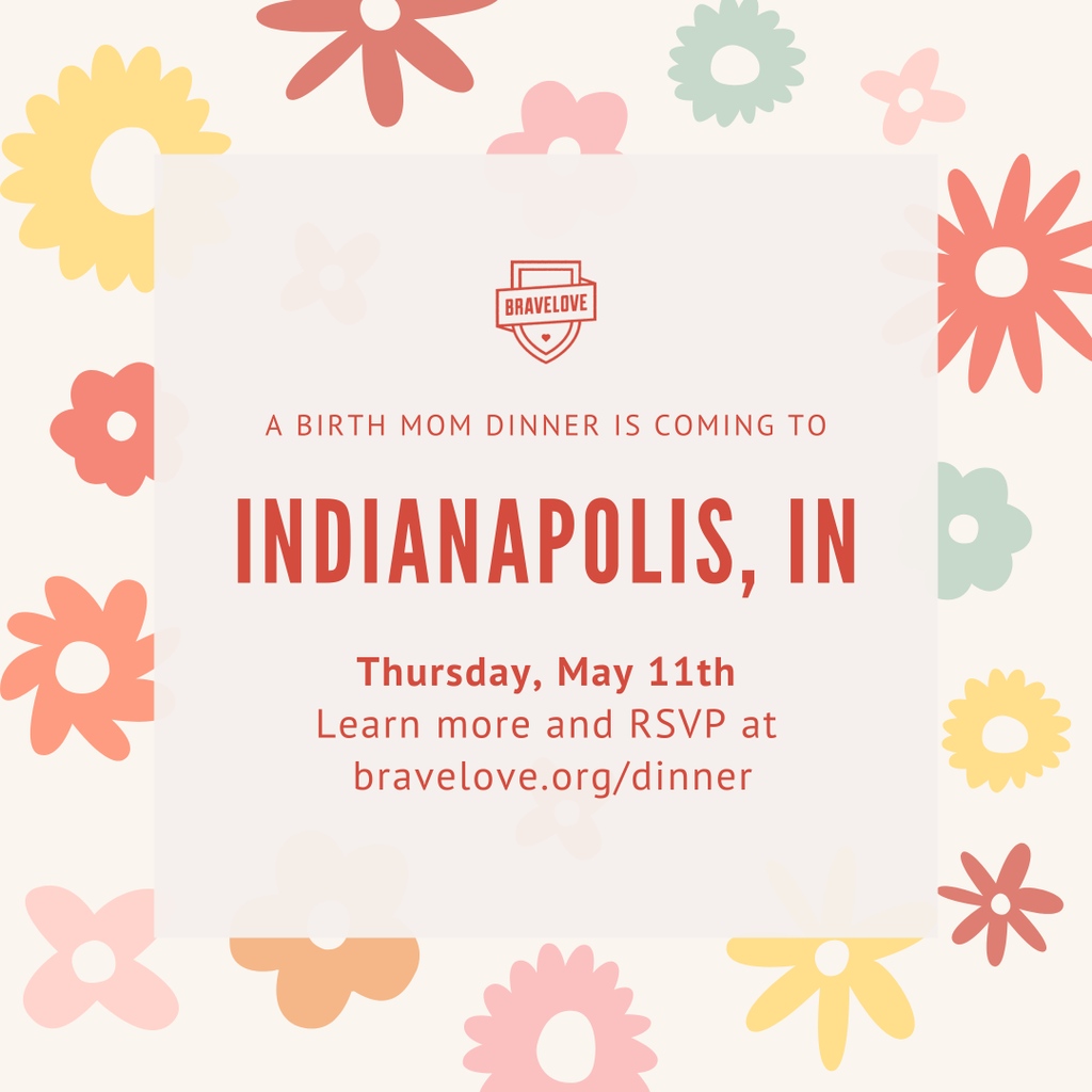 JoinBraveLove's tweet photo. ❤️ For Birth Moms Only! ❤️ You're invited⁠
to a #BraveLove Birth Mom Dinner happening in Indianapolis, IN on Thursday, May 11th! We will be announcing all of the cities participating throughout the week so stay tuned! ⁠
⁠
Click here to RSVP! https://t.co/Le2y1eAvOS https://t.co/ZRgWSz96pz