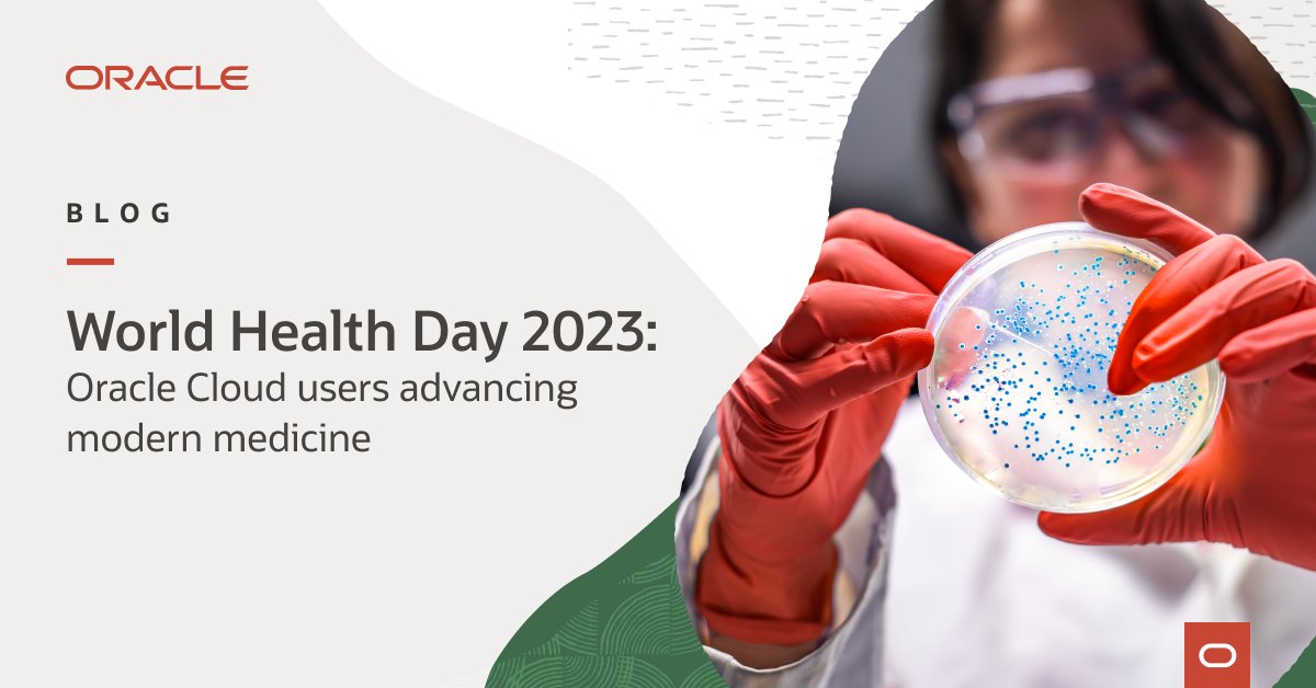 brunoabdons's tweet photo. For #WorldHealthDay, @Oracle shines a spotlight on customers making strides in medical #research and technology! 

See the latest discoveries from @OracleResearch: https://t.co/EtaC7dAm93

#WorldHealthDay23 https://t.co/t1QnCxCjzc