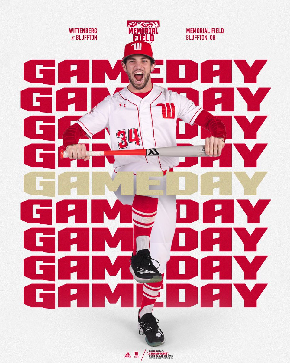 Baseball is on the road today, competing against Blufton! #TigerUp

📍 | Memorial Field
⏰ | 4:15 PM
📺 | boxcast.tv/channel/b4rdjy…
📈 | wittenbergtigers.com/sports/bsb/202…