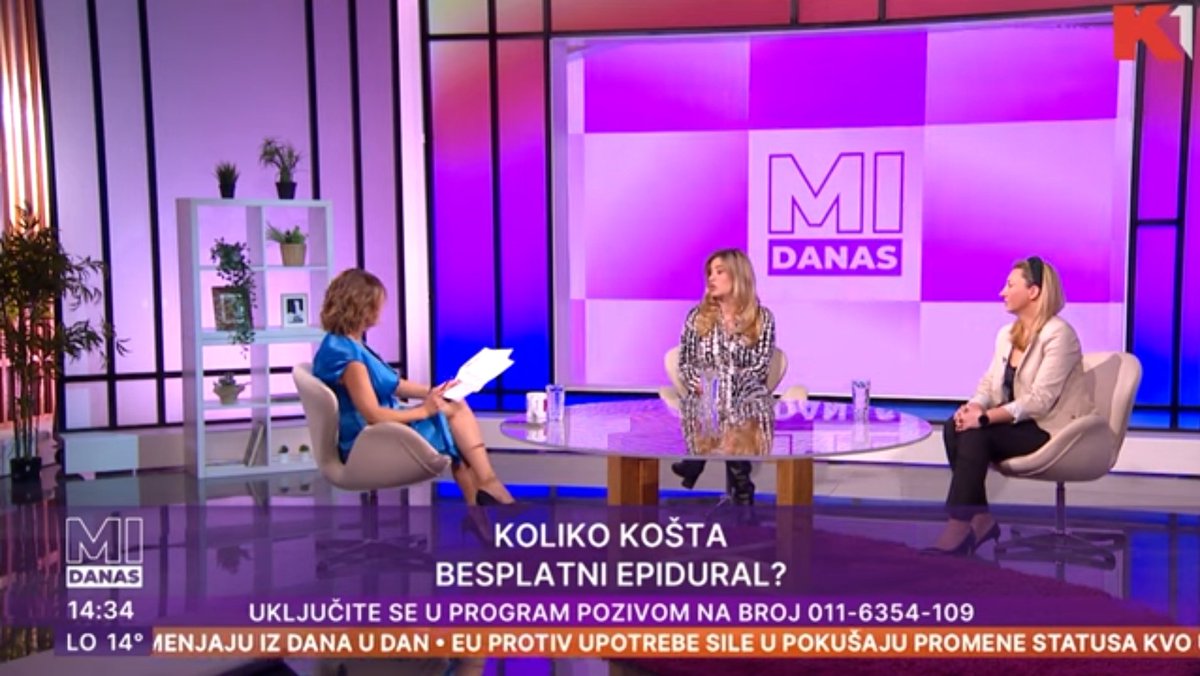 ZakonSu's tweet photo. Koliko košta besplatan epidural? 🤔

Ovom temom bavila se Natalija Milosavljević u emisiji #MiDanas na K1 TV, a gošće su joj bile Aleksandra Golijan i @TatjanaMacura 

Emisiju pogledajte na YouTube kanalu K1: https://t.co/zjlrSIaNf7 https://t.co/BhzqmAjIfK