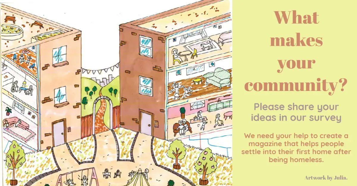 UPInnovates's tweet photo. We need your help! 

A group of young adults, some of whom have experienced homelessness, are creating a magazine to help others make their first home a good home.

Fill in their survey here to share your knowledge: https://t.co/7UmL7La5ln https://t.co/dhUYSJL1PD