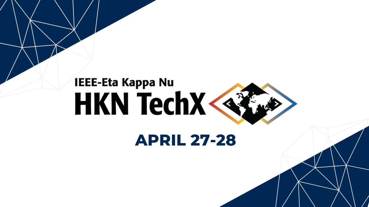 IEEEeducation's tweet image. HKN TechX, is IEEE-HKN’s premier #technicalconference and #networkingevent, focused on #emergingtechnologies and inspiring attendees to become the next generation of #engineering leaders. Register today for the April 27th &amp;amp; 28th event! bit.ly/3nc5QCA