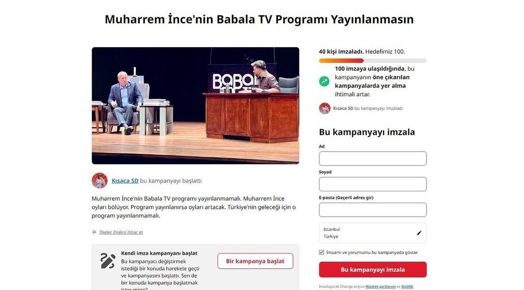 teyakkuzhaber's tweet photo. #SONDAKİKA CHP'liler Muharrem İnce'nin BabalaTv programı yayınlanmaması için imza kampanyası başlattı. https://t.co/ZsKofc06zG