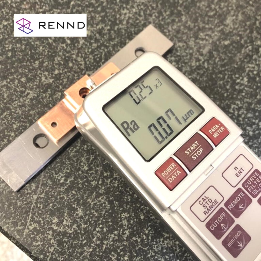 RENND_UK's tweet photo. Surface finish can be critical in some applications. Here we’re using our surface roughness tester to check that parts meet our client’s specifications. 

#metrology #inspection #surfacefinish #cncmachining #madeinbritain https://t.co/45FPy8v1yO