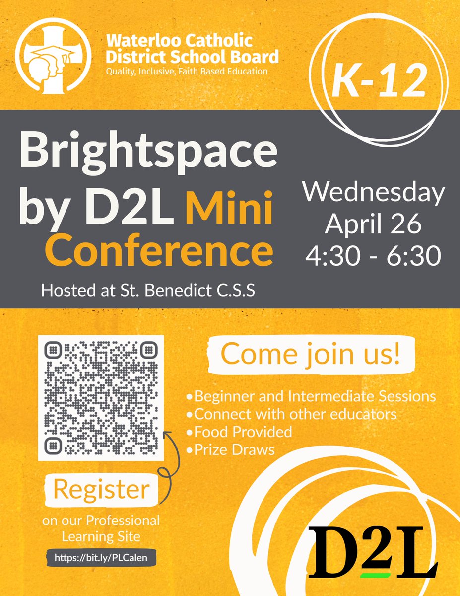 WCDSBInnovates's tweet photo. Do you want to use your D2L site next year? Copy the whole thing or select components in 5 steps. See this video for step-by-step instructions (login to D2L before clicking) https://t.co/vGjKkBdu4D
Sign-up for the Mini-Conference for more tips!
#WCDSBInnovates #WCDSBApps https://t.co/n8ttZAx3RA