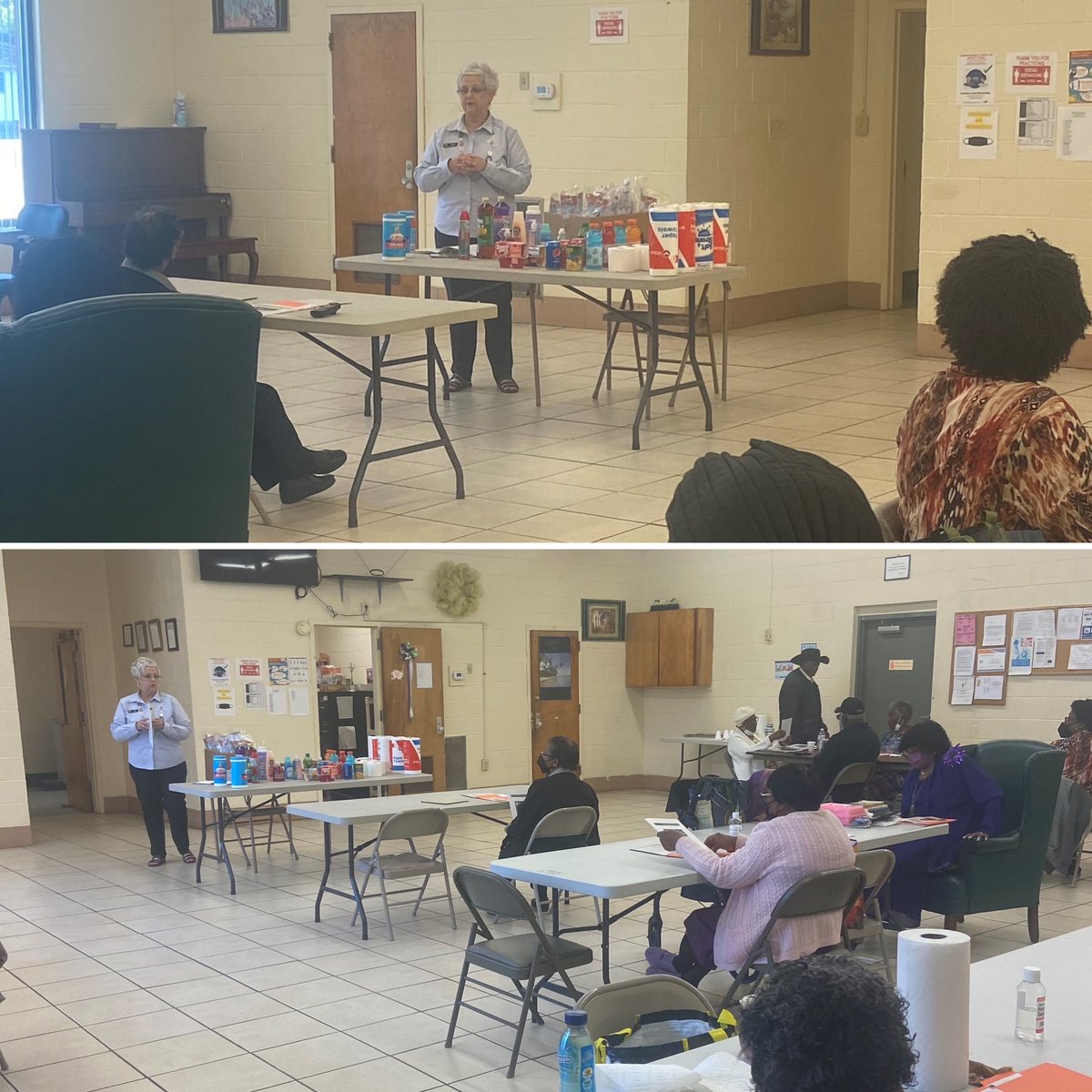 CitizensBankSC's tweet photo. TCB Bankers Tammy Jones and and Cyndi Evans went to the senior center in Pamplico this morning to talk about Fraud and Scams.

#TCBCommunityCares 

Member FDIC https://t.co/nKh4Vg9Eje