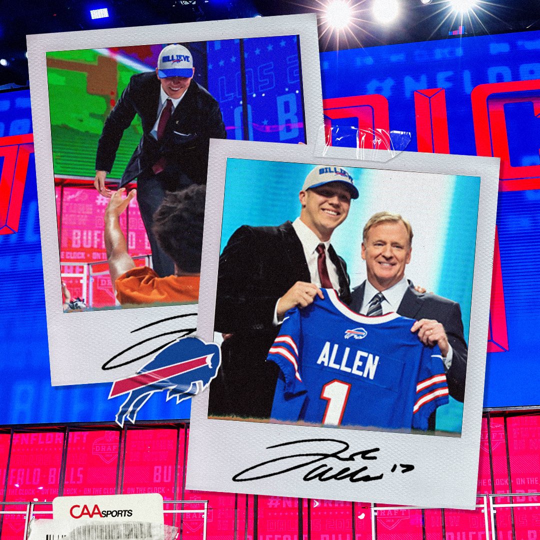 CAA_Football's tweet photo. Unforgettable. 

#NFLDraft x @JoshAllenQB 

#CAA x #NFL x #TBDTB x #BeLegendary https://t.co/OlM9Vy9dYd