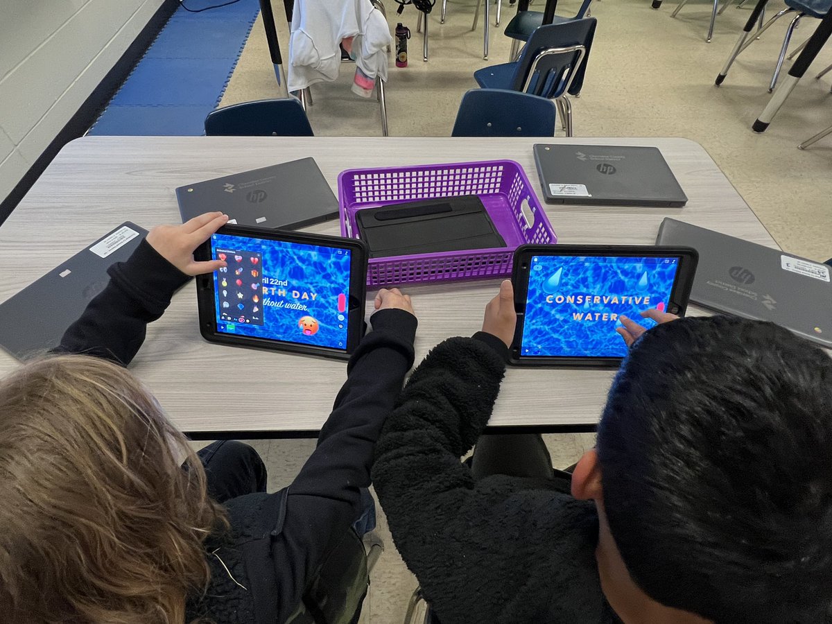 KristenBrooks77's tweet photo. Students ๐ Creating Videos ๐ฅ with the #AppleClips App! #EarthDay2023 @IndianKnollES @AppleEDU #forEDU #appleeduchat #ClipsApp https://t.co/l3iELsvpG8