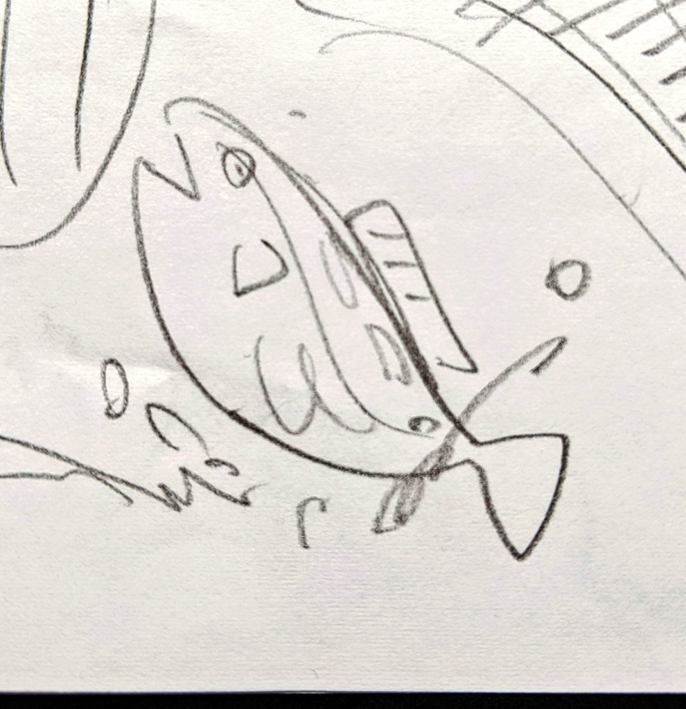これ今日一番うまく描けた魚 https://t.co/0vgrRX68O9