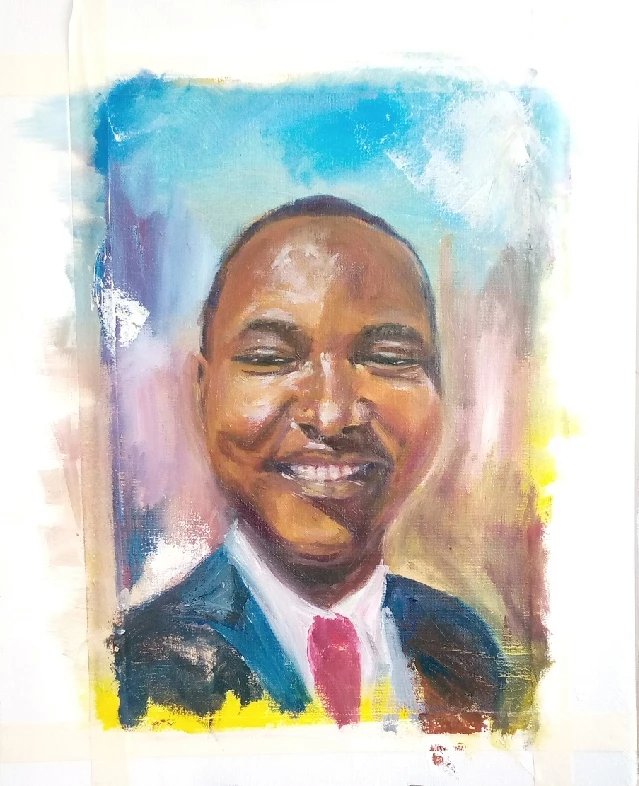 DebbieMwema's tweet photo. Art journey. It feels good to get back to painting. #oilpaint #portraitart https://t.co/y4m4sJBaTr