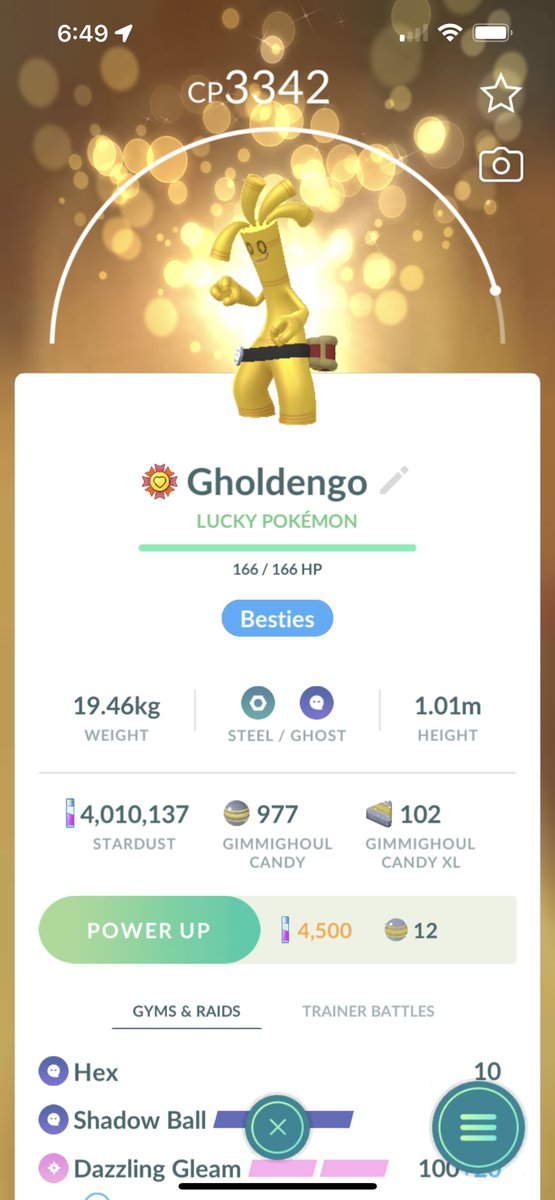MarioAg72433042's tweet photo. Bestie #35 π
#bestbuddy #gholdengo #GottaCatchemAll #shinyhundo
#pokemon #pokemongo #megaevolution #pokemongofest2020 #teaminstinct #teamvalor #teammystic #shinypokemon #pikachu #pumpkaboo #communityday #shiny #gaymer https://t.co/fsCZXNQsw6