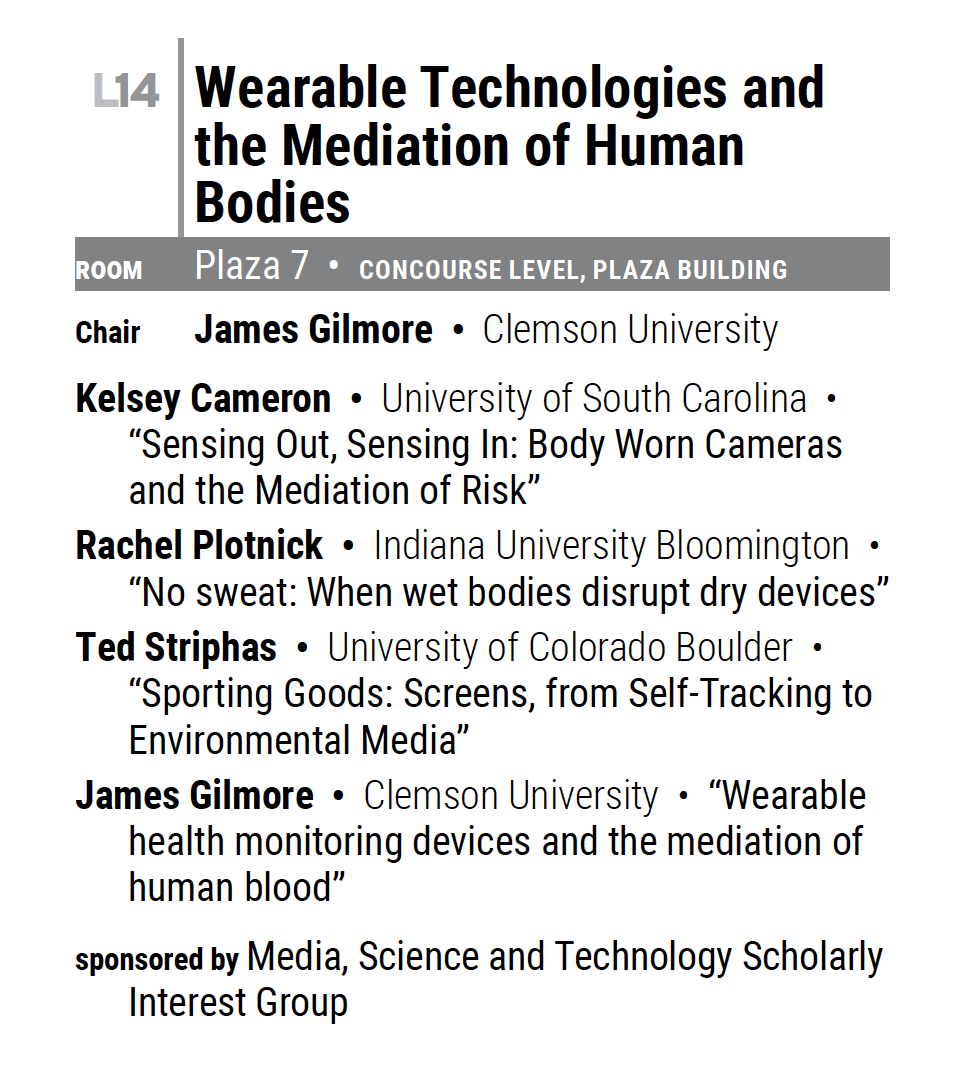 JamesNGilmore's tweet photo. If you're attending #SCMS23, please consider our panel this Fri at 4 p.m., esp if you want to hear me talk about infrared LED, design bias, and how to position SpO2 monitors within a broader genealogy of blood politics. 

cc: @RachelPlotnick1 @striphas @klynncameron https://t.co/xdBQWLhp80