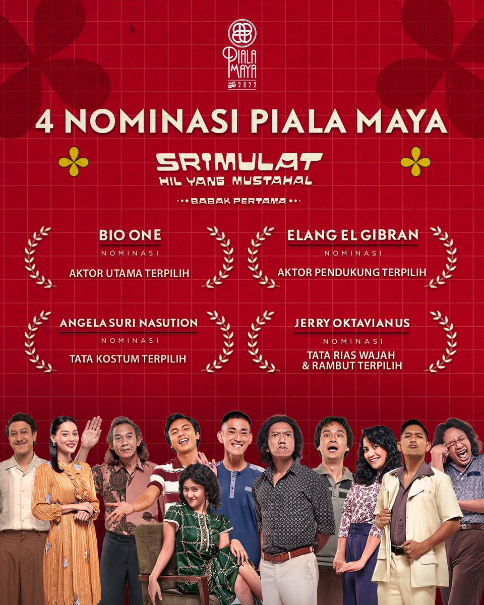 IDNPictures's tweet photo. Selamat! @bojvoyej, @elangelgibran, @angelanggiee & @jerrymundung terpilih dalam Nominasi @pialamaya 11 2022! ๐๐
#Srimulat #HilyangMustahal #PIALAMAYA11 #SaatnyaIndonesiaTertawa https://t.co/0wLQMPEqM9