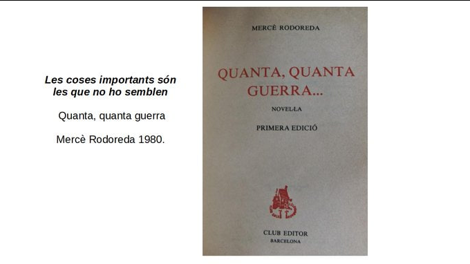 Zafrainvestiga's tweet photo. #13Abril Hace 40 años q murió #MercèRodoreda
Hoy en el #DiaInternacionalDelBeso, el beso en el parque de su #Colometa q la lleva al éxtasis quedará siempre en la memoria🕊️
En tiempos de🪖40años del 📖Quanta, quanta guerra on deia q "Les coses importants són les q no ho semblen"☮️ https://t.co/epJ8sCFm1b