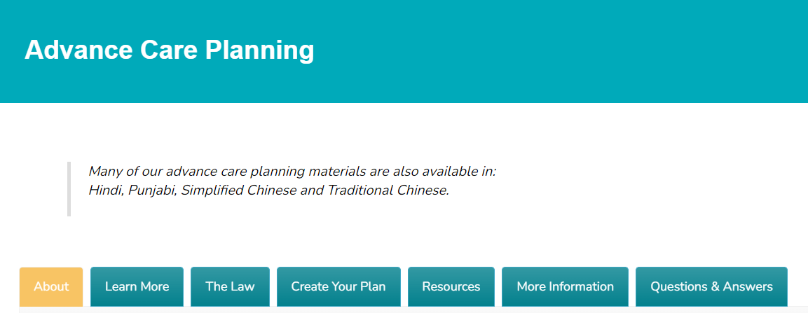 BCC4PC's tweet photo. Advance Care Planning Day is April 16! To help you navigate #ACP with your  clients + family @BCC4PC offers a suite of resources including #Hindi #Punjabi #SimplifiedChinese #TraditionalChinese filterable by language. https://t.co/SA96x8qBQk

#ACPDay2023 #ACPinBC #IfNotYouWho https://t.co/Rp4QTVBemu