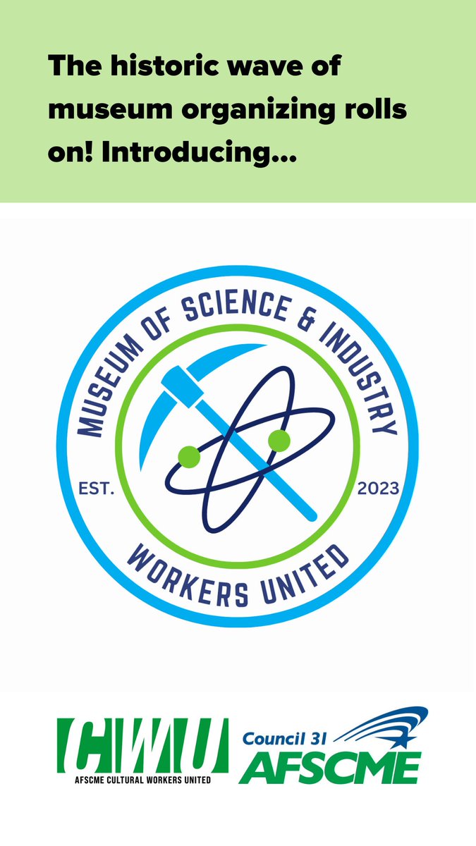 ilcwuafscme's tweet image. Please meet our newest siblings, Museum of Science &amp;amp; Industry Workers United (MSIWU/AFSCME)!