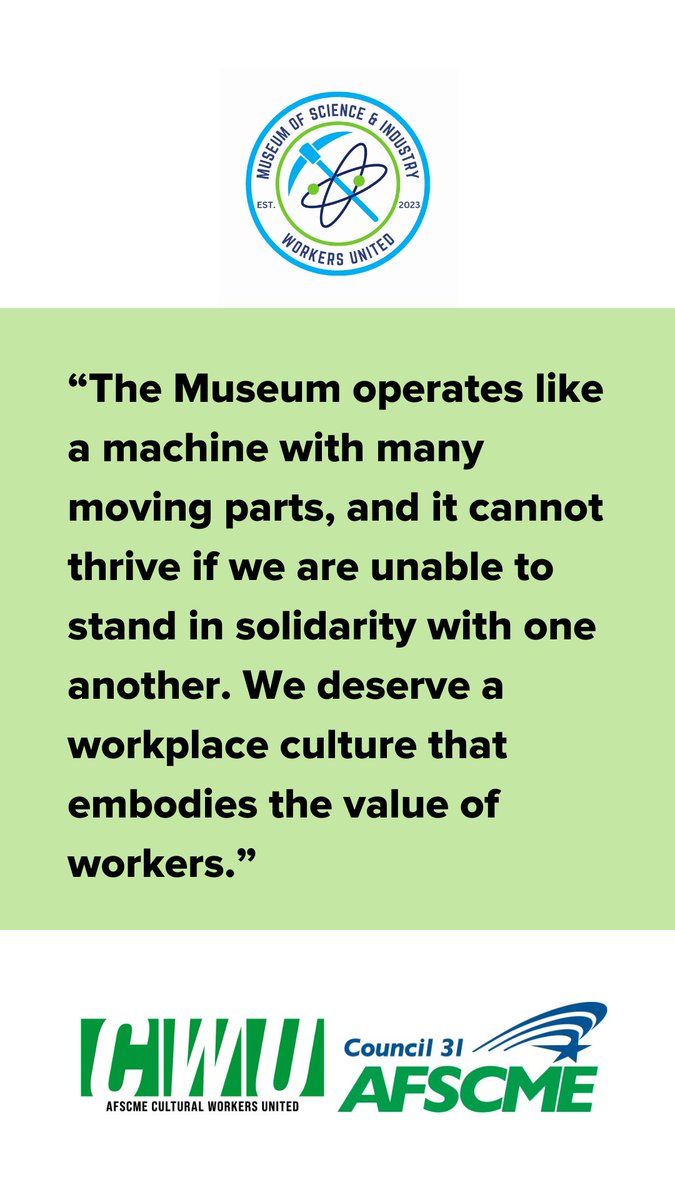 ilcwuafscme's tweet image. Please meet our newest siblings, Museum of Science &amp;amp; Industry Workers United (MSIWU/AFSCME)!