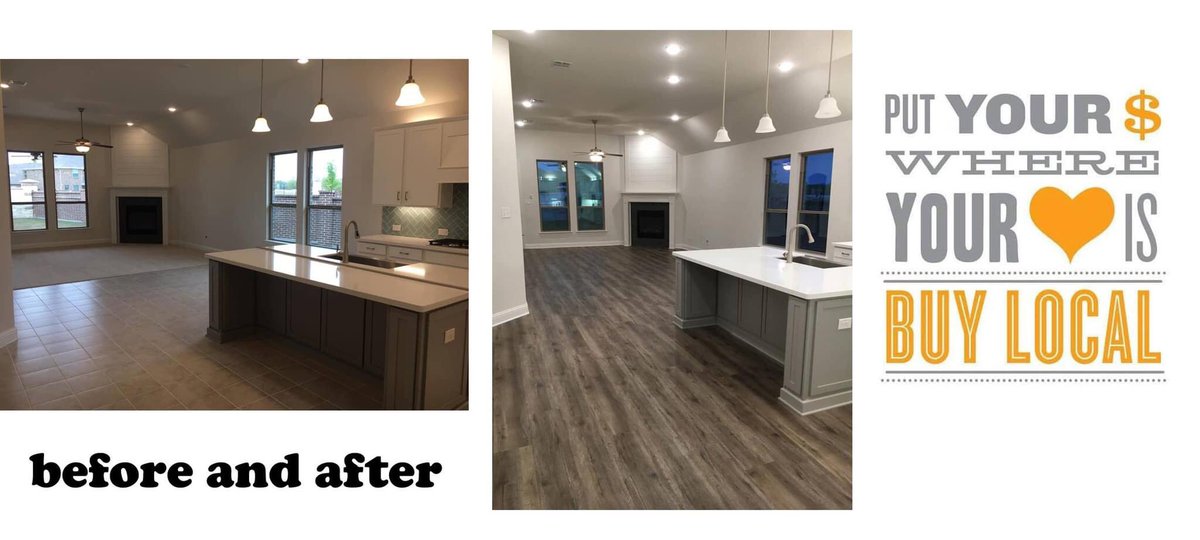 The NEW perfect flooring solution for busy households - entry areas, mudrooms, bathrooms, laundry rooms, sunrooms and particularly kitchens. It is 100% Waterproof... 
#100Waterproof #lvt #lvtflooring #vinyl #luxuryvinylfloor #luxuryvinylplanks #beforeandafter #bestflooringcompany