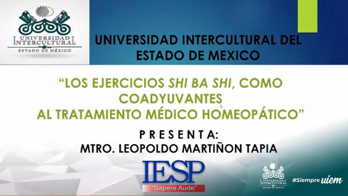 UIEMOficial's tweet photo. El Mtro. Leopoldo Martiñon, docente de #SaludIntercultural participo en el Congreso en Honor a la Trayectoria del Dr. Arturo Gómez Mera, en el Centro Médico Nacional, con la ponencia  "Los Ejercicios "Shi Ba Shi" como medida coadyuvante al tratamiento médico homeopático” 💚 https://t.co/zXeoCCqXyl