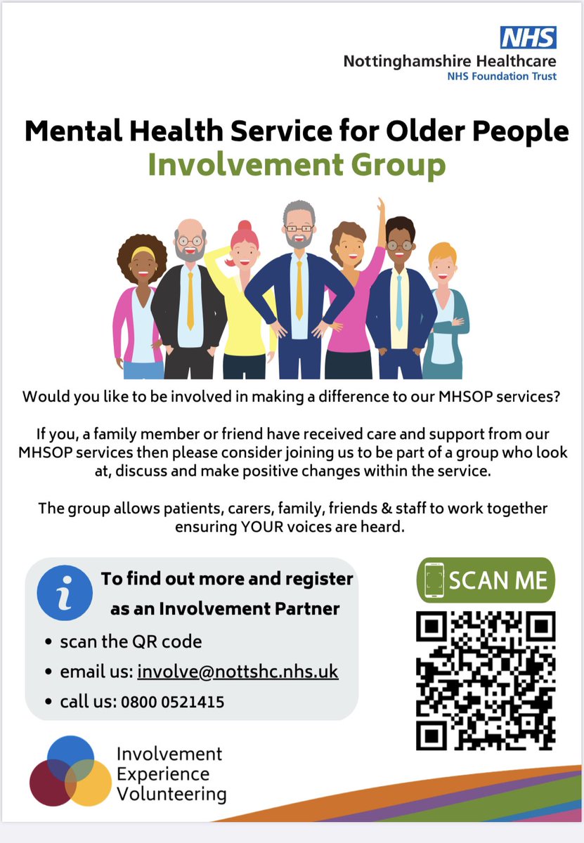 Do you have an interest in supporting us to develop and improve Mental Health services for older people. We have exciting changes planned and really want to listen to those who have experienced our care to help shape the future services.