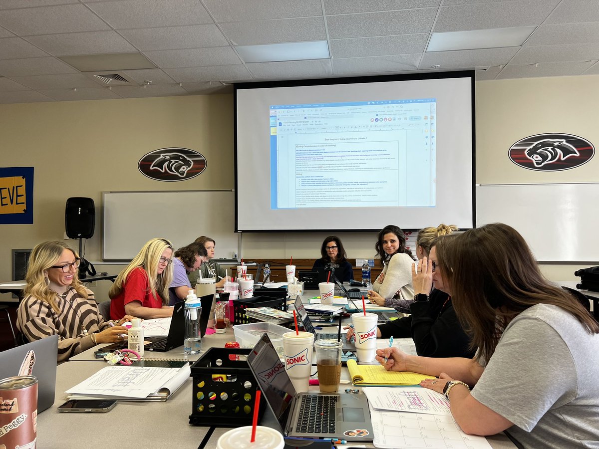 CabotFA's tweet photo. ELA teachers working with Kathy Glass determining Essential Standards and Unpacking the ELA Standards. #arplc #atplc #graduationstartshere https://t.co/PA7IvSJDpU