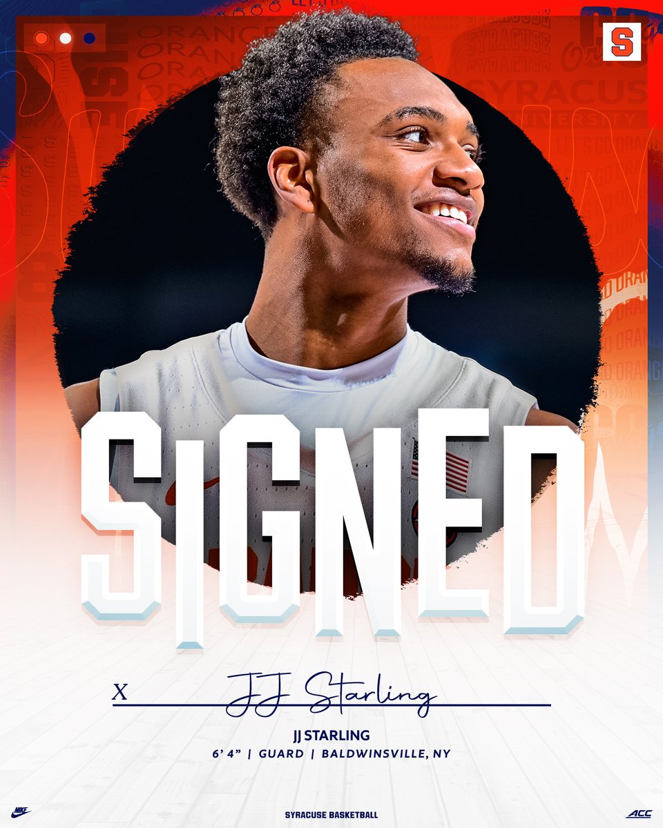 Welcome home to the #CuseFamily, JJ Starling! 🍊

📰 bit.ly/3ZWHeeU