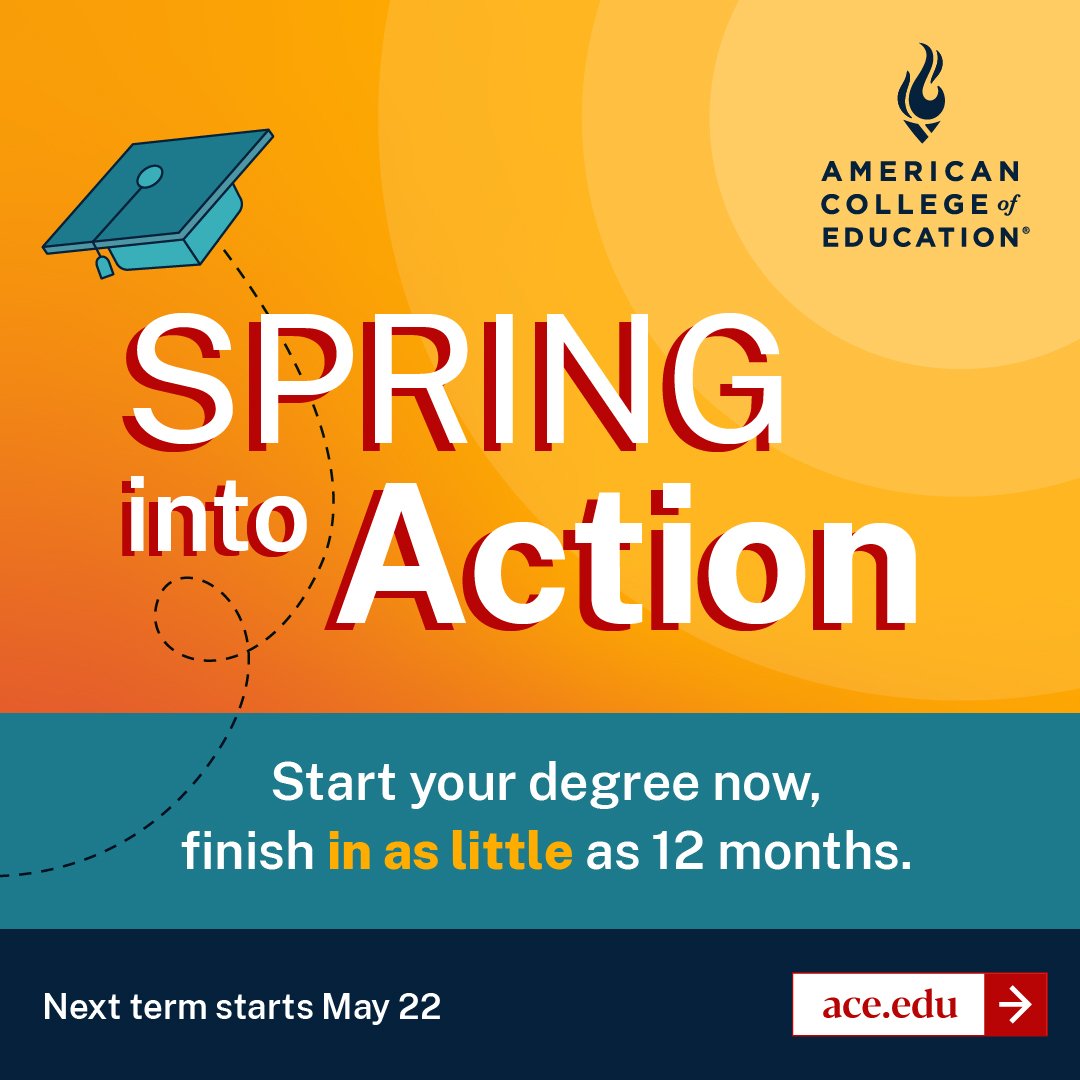 Taylor Ingles (she/her) (@tayloringlesace) on Twitter photo <a href="/ACEedu/">American College of Education</a>'s April term just started, but there is still time to enroll for our May term!
Apply now! apply.ace.edu/start <a href="/ACEedu/">American College of Education</a>'s April term just started, but there is still time to enroll for our May term!
Apply now! apply.ace.edu/start