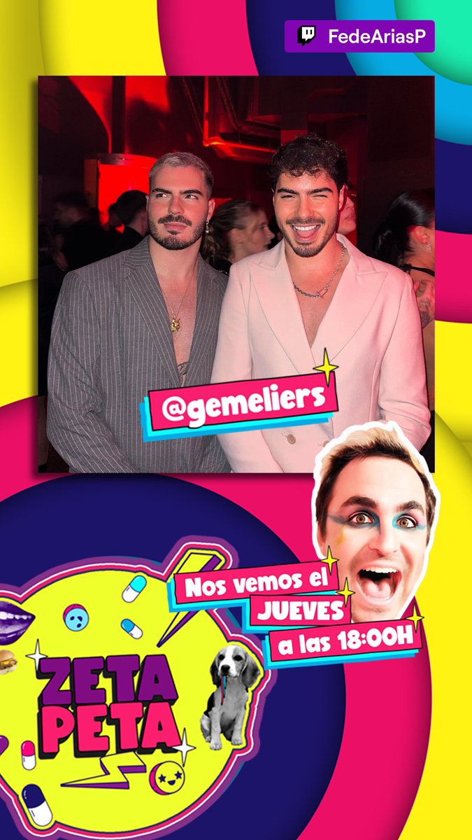 MAÑANA <a href="/GemeliersMusic/">Gemeliers Oficial</a> en #ZetaPeta ✅ A partir de las 18h en: twitch.tv/fedeariasp ¡Síguenos!
#FelizMiercolesATodos