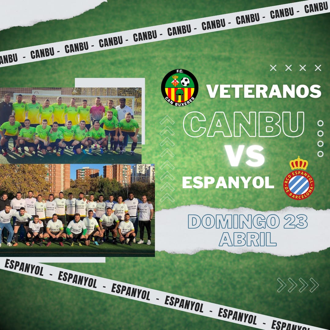 FCcanbuxeres's tweet photo. El Domingo 23 de Abril a las 11h,
tenemos un partidazo en Canbu que no te puedes perder.
Los @veteranoscanbu reciben a los Veteranos del RCD Espanyol.
Te esperamos!!!
#VeteranosCanbu #veteranosrcdespanyol⚪🔵 #SentimientoCanbu #JuegaEnVerde #FcCanBuxeres
⚽🧡💚 https://t.co/oTS3NI74yD