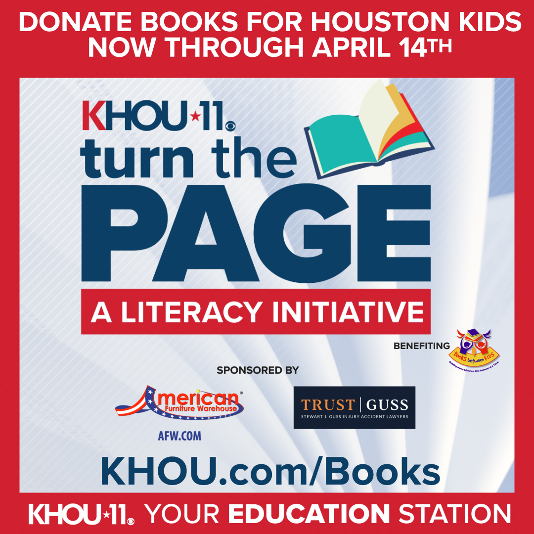 Help us turn the page on illiteracy! Sixty-one percent of low-income families have no books in their homes. NONE! You can change that by donating money, buying books online OR dropping off new/gently used books at donation locations.

More info here -> khou.com/article/news/e…