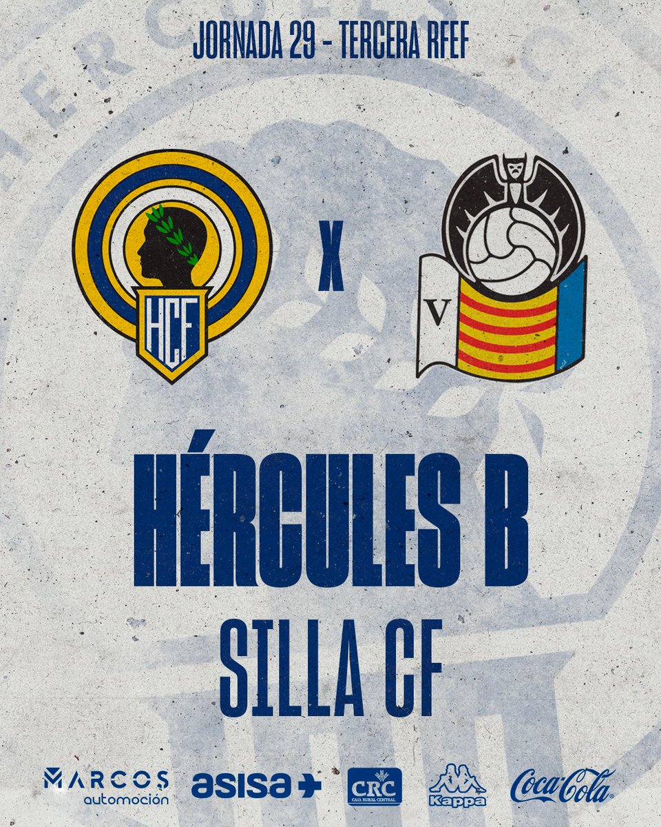 𝗣𝗥𝗢́𝗫𝗜𝗠𝗢 𝗣𝗔𝗥𝗧𝗜𝗗𝗢

🆚 Silla CF
📆 16/04/2023
⏰ 18:00
🏟️ Ciudad Deportiva Antonio Valls

ℹ️ Jornada unificada. El acceso es libre.

#HérculesB • 💙 #MachoHércules 🤍