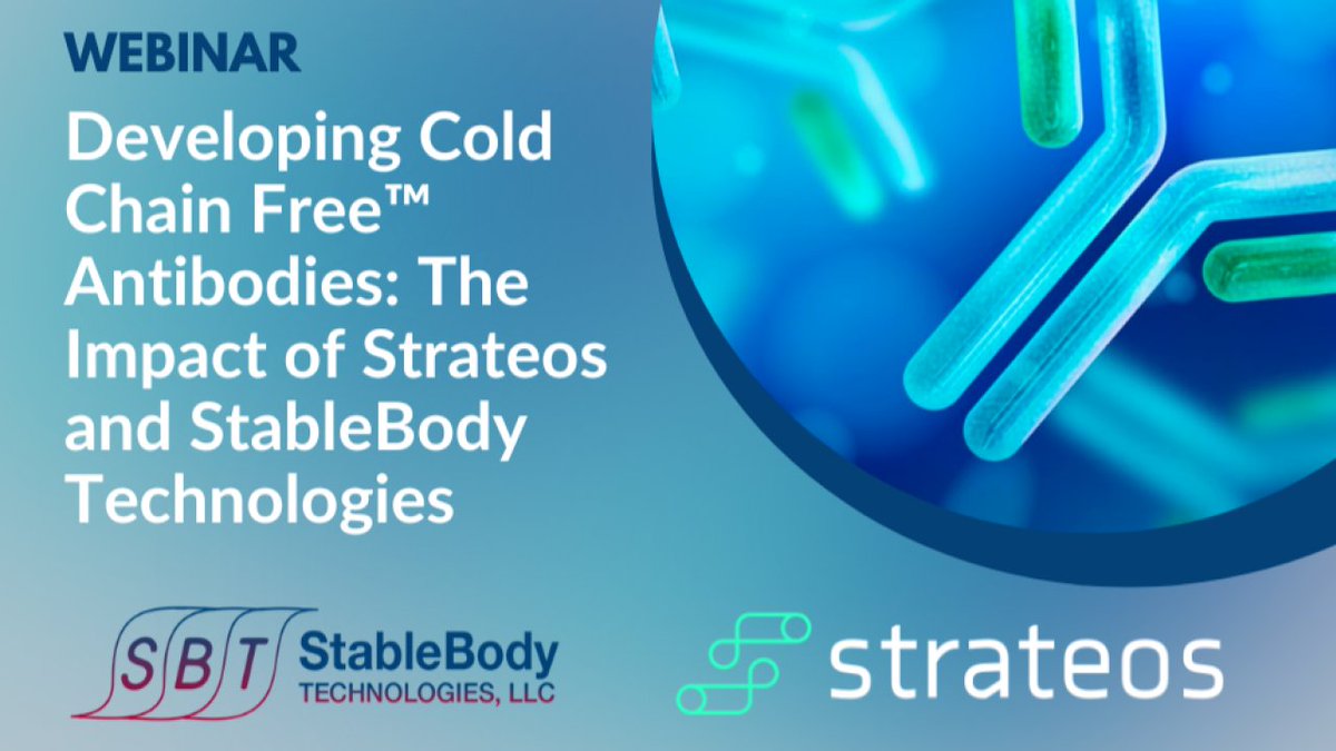 "Developing Cold Chain Free™ Antibodies: The Impact of Strateos and StableBody Technologies" Webinar is TOMORROW, April 13 - There's still time to secure your spot!

Register here: hubs.la/Q01K3btS0